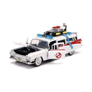 Jada Toys Hollywood Rides Ghostbusters ECTO-1 1:24 Scale Die-Cast Car White - Of